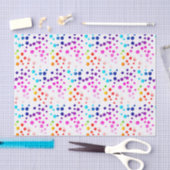 Papier Mousseline Neon Rainbow Pois (Artisanat)