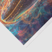 Papier Mousseline Neon Whale Orange Purple Blue Découpage (Détail)