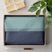 Papier Mousseline Neptune, Coquillages, Green et Navy (Cadeau)