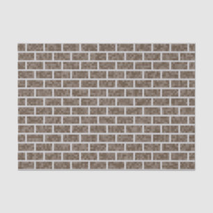 Papier Mousseline Nerdy, Brown, 8 bits Motif de briques d'apparence