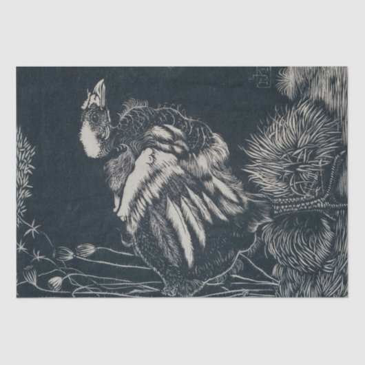 Papier Mousseline Nestling Bird (par Jan Mankes) (Recto)