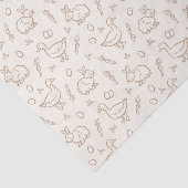 Papier Mousseline Neutral Boho Easter Bunny Goose Spring Beige (Détail)
