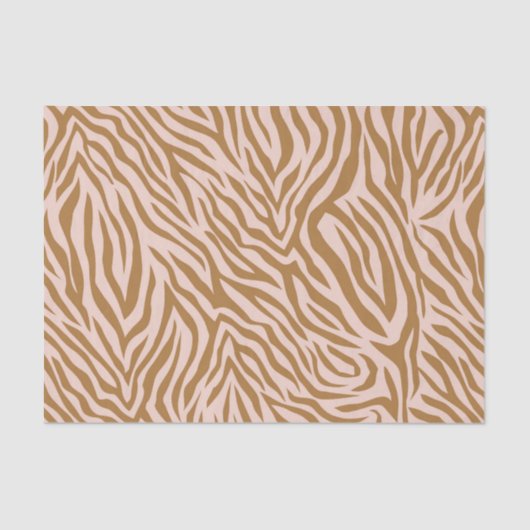 Papier Mousseline Neutral Brown Zebra Animal Stripe Decoupage (Recto)