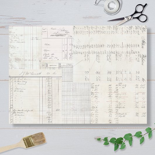 Papier Mousseline Neutral Ledgers Design