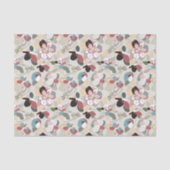 Papier Mousseline Neutre Floral Hiver Magnolia (Recto)