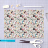 Papier Mousseline Neutre Floral Hiver Magnolia (Artisanat)