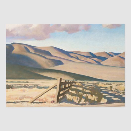 Papier Mousseline "Nevada Hills" par Maynard Dixon (Recto)
