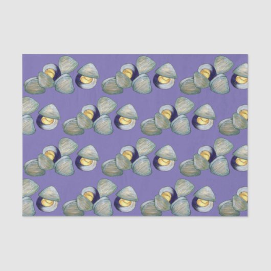 Papier Mousseline New England Clams Clambake Beach Summer Seafood (Recto)