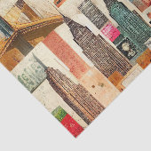 Papier Mousseline New York City Découpage Tissu (Détail)