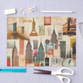 Papier Mousseline New York City Découpage Tissu (Artisanat)
