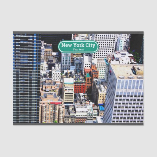 Papier Mousseline New York City NYC USA emballage cadeau (Recto)