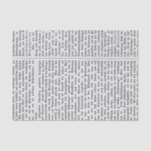 Papier Mousseline Newsprint allemand vintage (Recto)