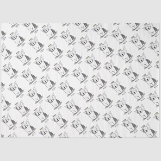 Papier Mousseline Nice Angel Old English Sheepdog (Gris 1) - mignon (Recto)