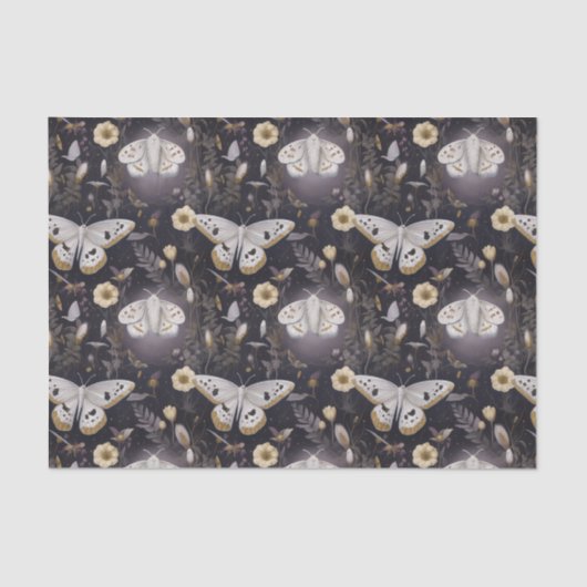 Papier Mousseline Nighttime Moths (Recto)