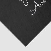 Papier Mousseline N'importe quel nom | Cool Script blanc éditable su (Détail)