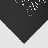 Papier Mousseline N'importe quel nom | Élégant script blanc éditable (Détail)