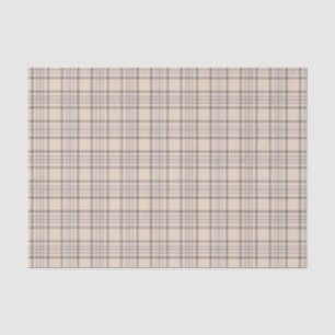 Papier Mousseline No. 47 de beige, de brun et de blanc de plaid de