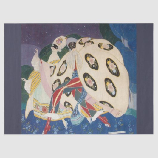 Papier Mousseline NOCTURNE AVEC MASQUES / Mascarade vénitienne (Recto)