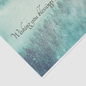 Papier Mousseline Noël À feuillage persistant Forêt Solstice d'hiver (Détail)