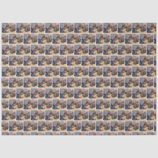 Papier Mousseline Noël à Kitten (Recto)