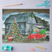 Papier Mousseline Noël À La Ferme Rustic Grange (Artisanat)