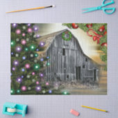 Papier Mousseline Noël à la grange (Artisanat)