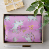 Papier Mousseline Noël à licorne rose (Cadeau)