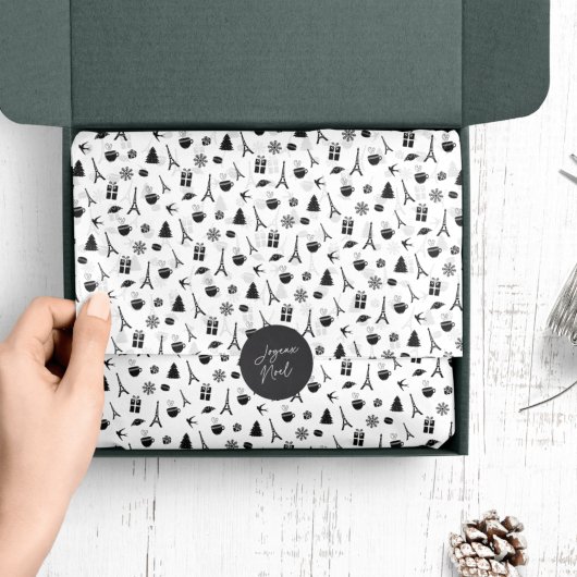 Papier Mousseline Noël à Paris | Motif