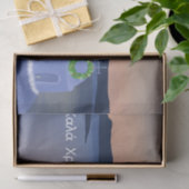 Papier Mousseline Noël À Santorin, Grèce Avec Père Noël (Cadeau)
