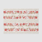 Papier Mousseline noël abondance élégant poinsettia vacances (Recto)