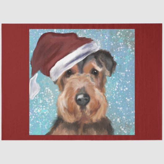 PAPIER MOUSSELINE NOËL AIREDALE (Recto)