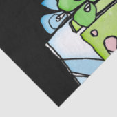 Papier Mousseline Noël Angel Père Noël Tissu Papier noir (Détail)