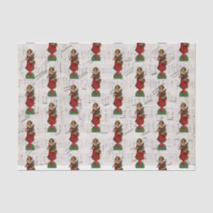 Papier Mousseline Noël Angel Religion Vintage Fille victorienne