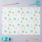 Papier Mousseline Noël Arbres Snowflakes Noël blanc (Artisanat)