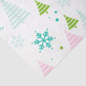 Papier Mousseline Noël Arbres Snowflakes Noël blanc (Détail)