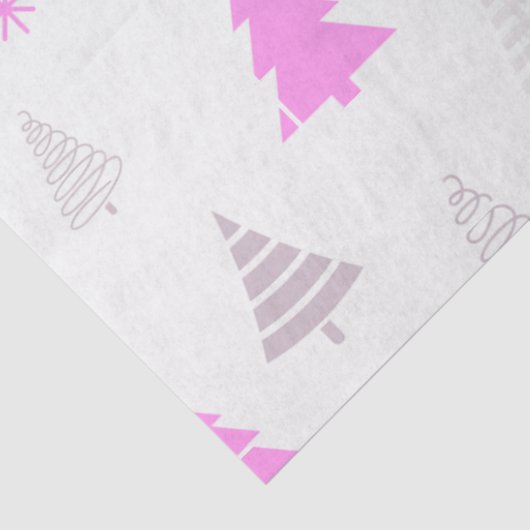 Papier Mousseline Noël Arbres Snowflakes Noël blanc (Détail)