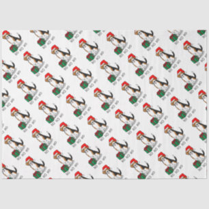 Papier Mousseline Noël Beagle de chapeau de Noël (tri couleur 3) Chi