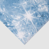 Papier Mousseline Noël bleu clair et corail (Détail)