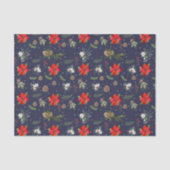 Papier Mousseline Noël botanique classique moderne Berry floral (Recto)