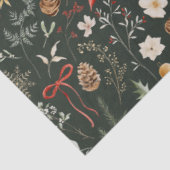 Papier Mousseline Noël botanique d'hiver (Détail)