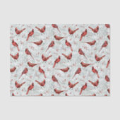 Papier Mousseline Noël Cardinal Rouge Snowy Pine Motif (Recto)