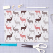 Papier Mousseline Noël Cerf / Reindeer Motif décoratif (Artisanat)
