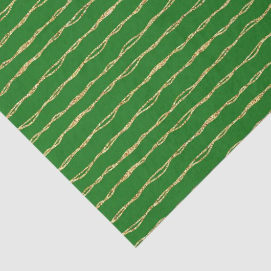 Papier Mousseline Noël chatoyant et vert (Détail)