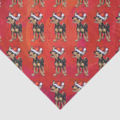 Papier Mousseline Noël Chihuahua en rouge (Détail)