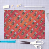 Papier Mousseline Noël Chihuahua en rouge (Artisanat)