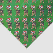 Papier Mousseline Noël Chihuahua sur vert (Détail)