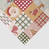 Papier Mousseline Noël Classique Patchwork Vintage (Détail)