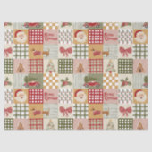 Papier Mousseline Noël Classique Patchwork Vintage (Recto)