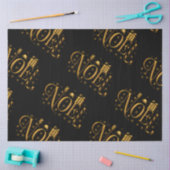 Papier Mousseline Noël contemporain en or et noir (Artisanat)