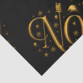 Papier Mousseline Noël contemporain en or et noir (Détail)